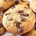 Pinterest image for cookies with chocolate chunks.