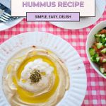 Pinterest image for Authentic Hummus Recipe.