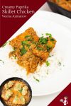 A plate of creamy chicken with white rice.