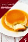 A plate of caramel flan.