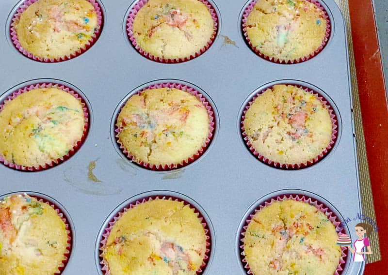 Bake the cupcakes for 18 to 20 mins