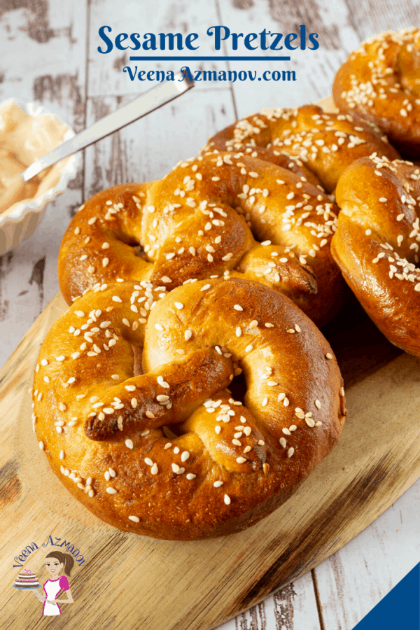 Pinterest image for pretzels.