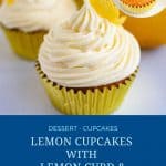 Pinterest image for lemon cupcakes.