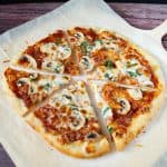 Baked pizza on the table.