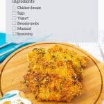 Pinterest image for breaded chicken breast.