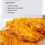 Pinterest image for Parmesan Crusted Chicken Breast.