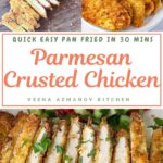 Pinterest image for Parmesan Crusted Chicken Breast.