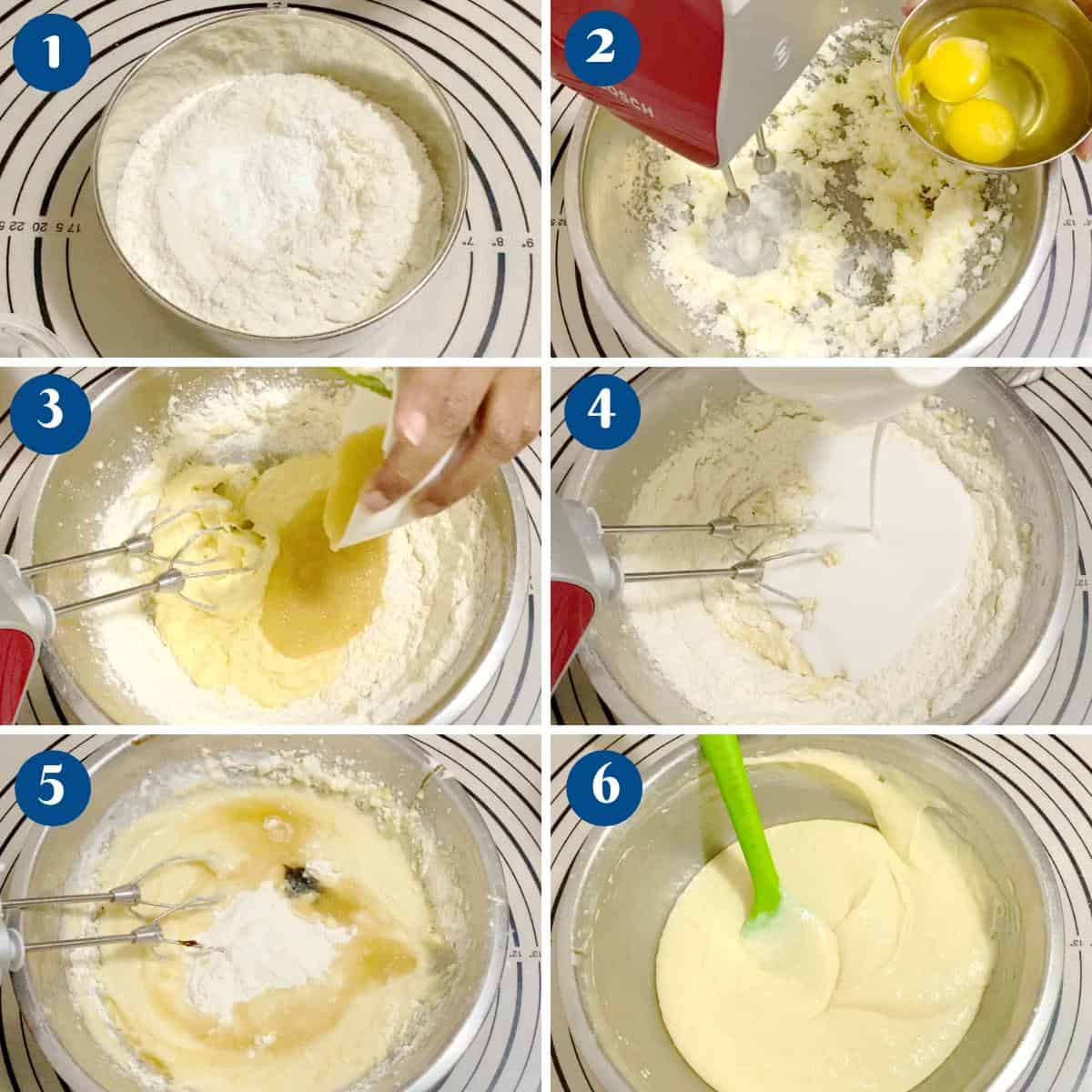 Progress Pictures making cake batter.