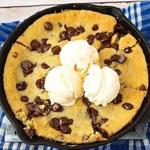 A Pizookie with ice cream.