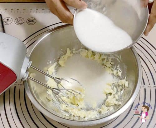Cream the butter and sugar until light and fluffy