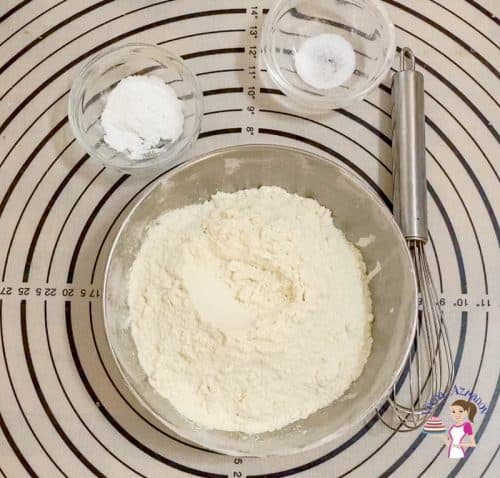Combine the dry ingredients of the muffin batter
