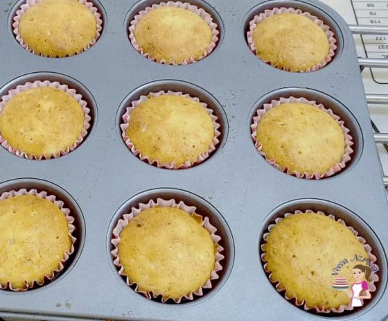 Bake the muffins for 18 to 20 mins
