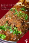 How to make beef stewed in a red wine gravy