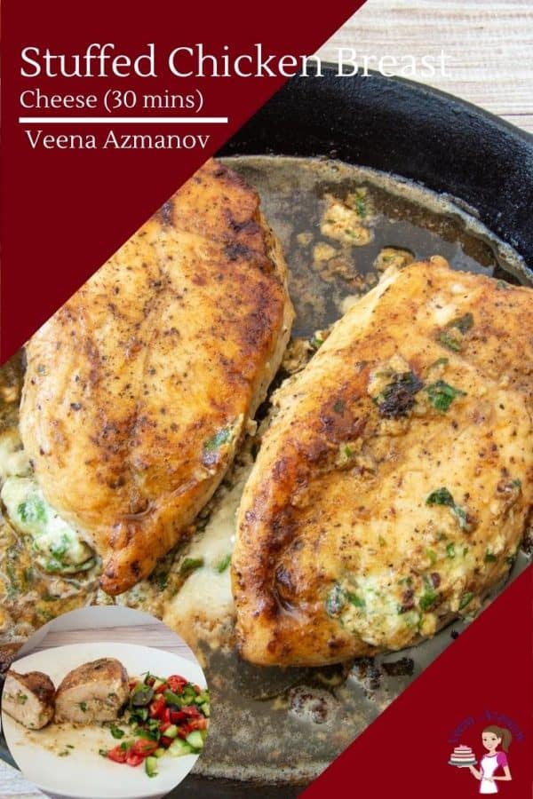How to cook skillet chicken stuffed with cheese
