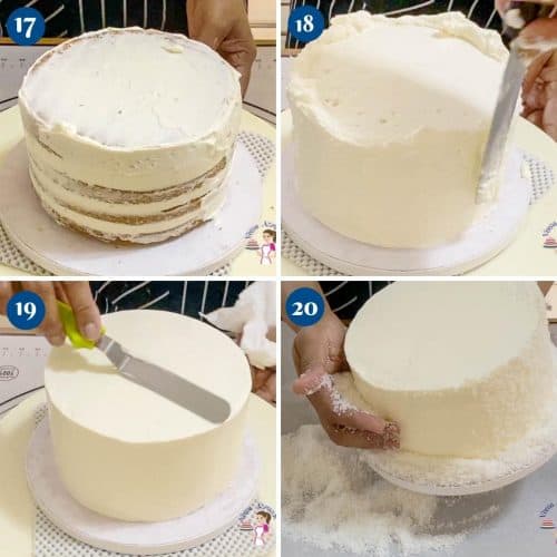 A Light and Moist Layer Coconut Cake with Coconut Cream Filling Veena