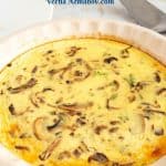 Pinterest image for crustless quiche.