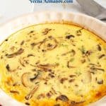 Pinterest image for mushrooms crustless quiche.