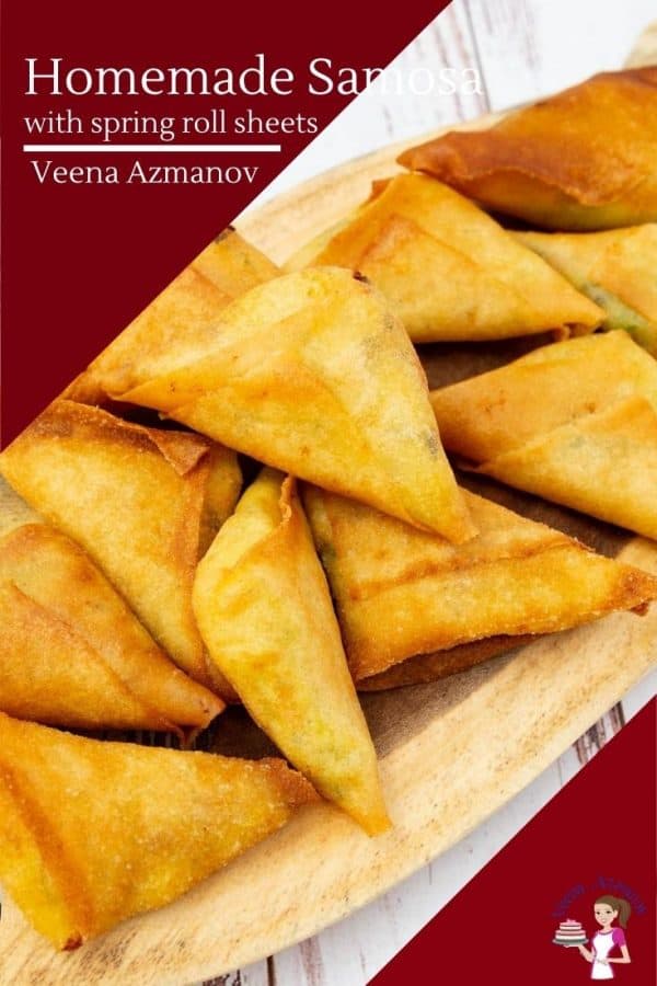 How to make samosas with potato and spring roll sheets