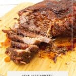 Pinterest image for beef brisket.