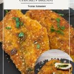 Pinterest image for Stuffed Chicken Breast with Pesto.