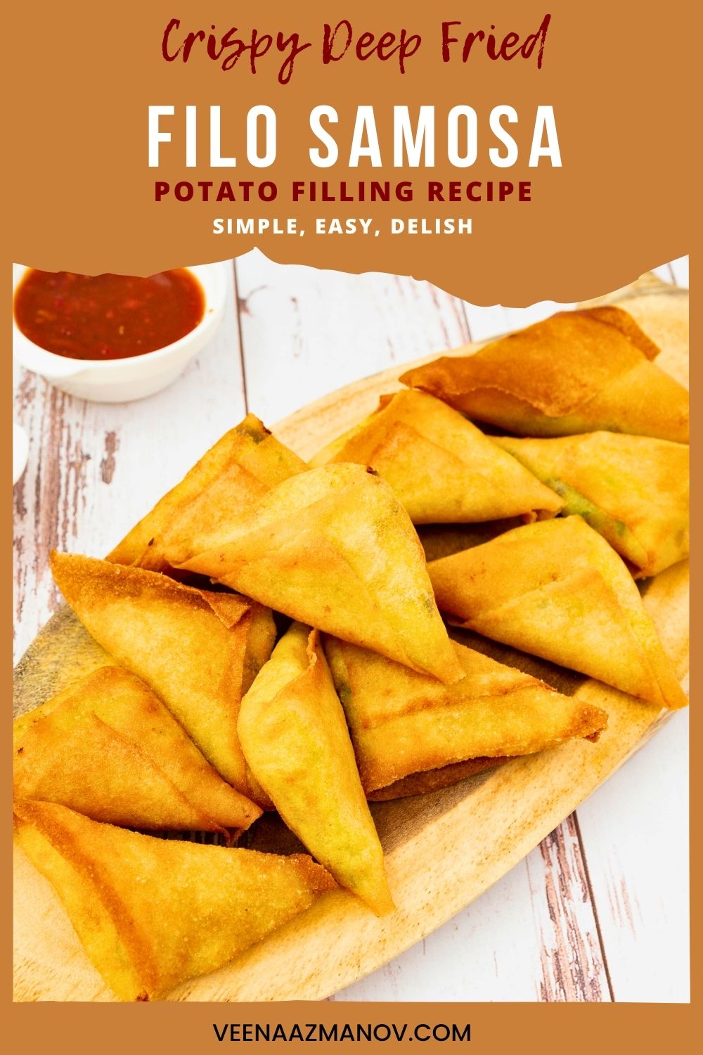 Pinterest image for Spring Roll Samosa.