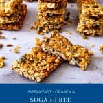 Pinterest image for granola bars.