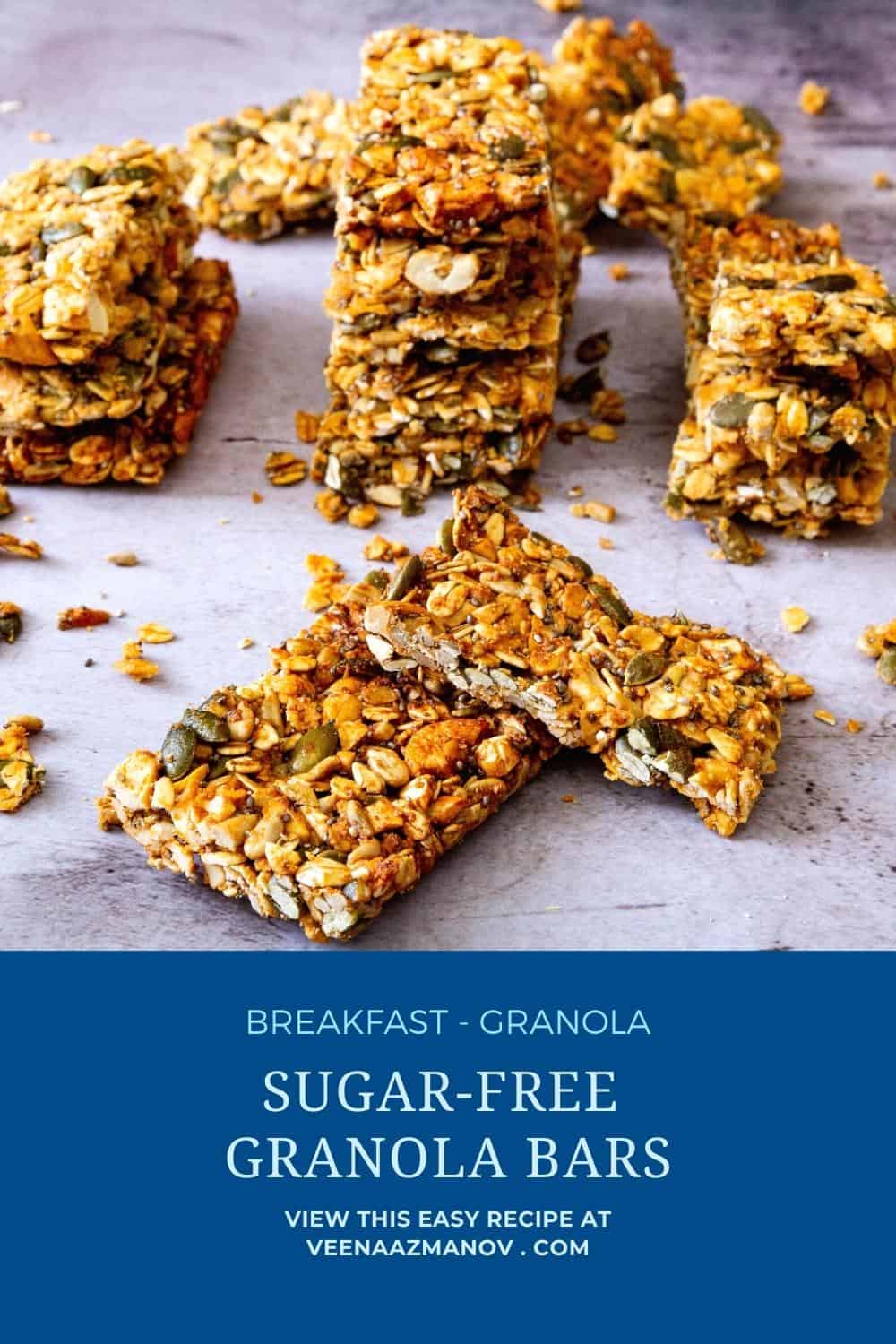 Pinterest image for granola bars.