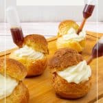 Pinterest image for choux pastry dough.