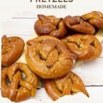 Pinterest image for whole wheat pretzels.