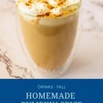 Pinterest image for spice latte hot.