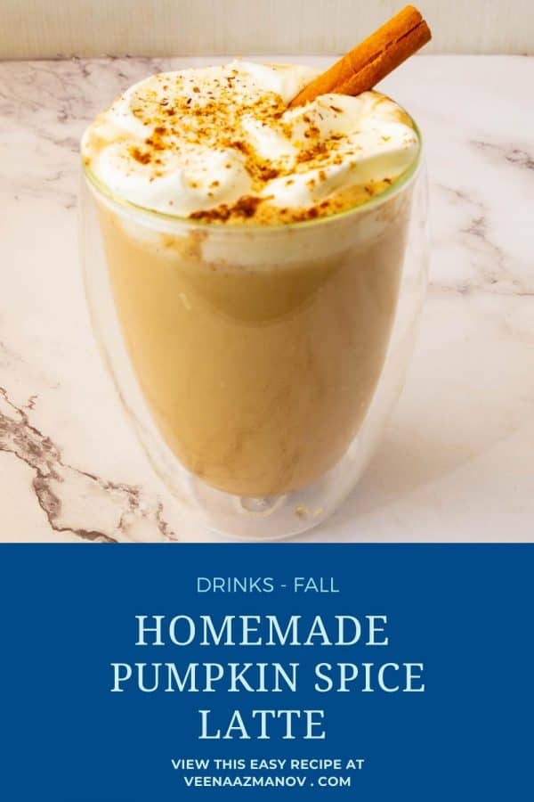 Pinterest image for spice latte hot.
