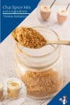 chai spice mix on a spoon