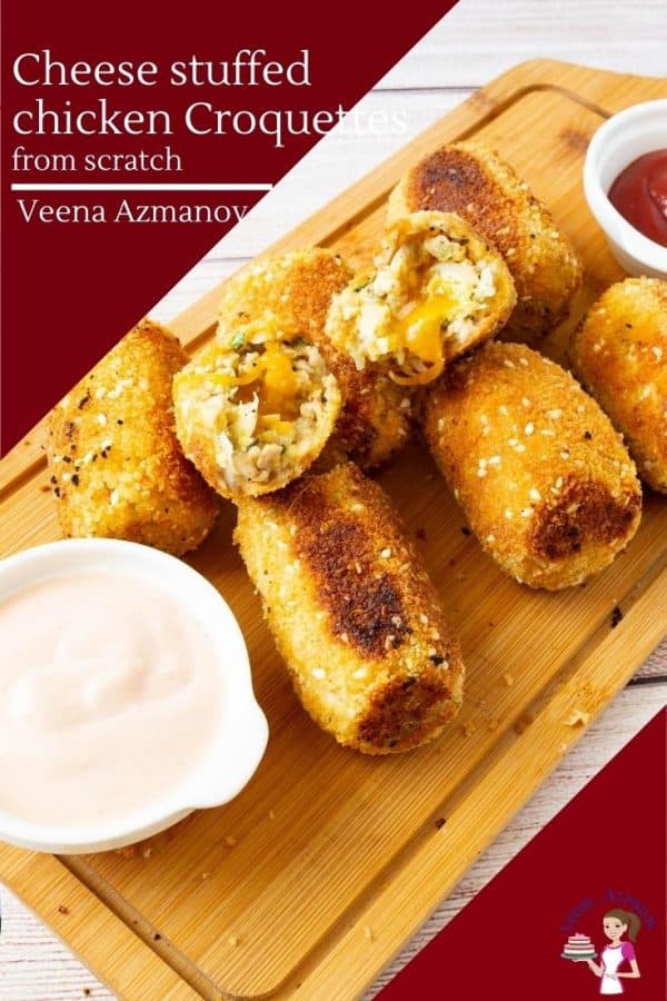 How to make chicken croquettes with Cheese Stuffing.