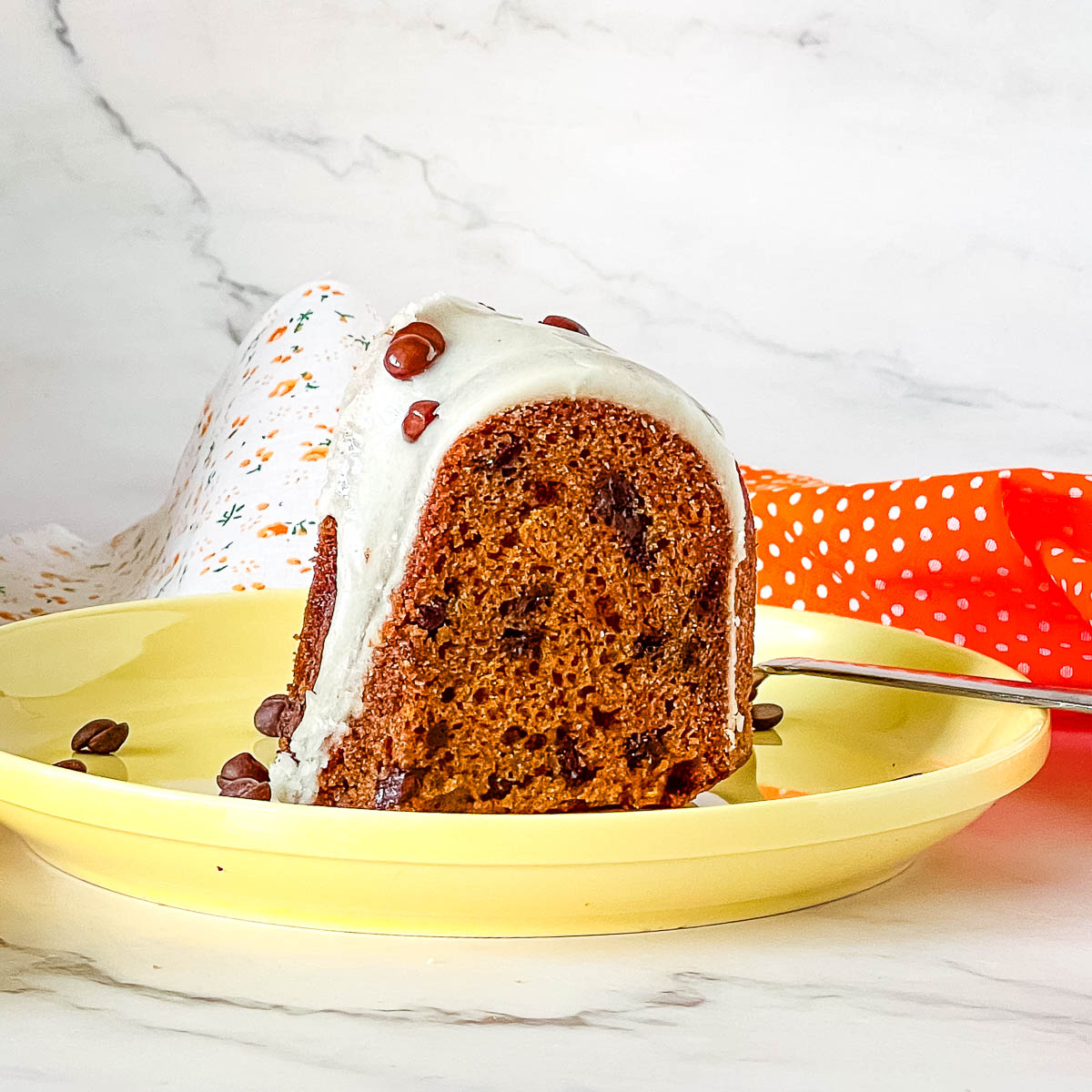 Pumpkin Bundt Cake with Chocolate Chips (Moist Fall Dessert
