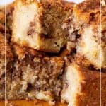 Pinterest image for apple cake with cinnamon.