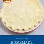 Pinterest image top and bottom pie crust.