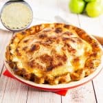 A pie with all butter double pie crust.