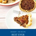 Pinterest image for easy pecan pie.