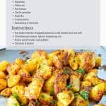Pinterest image for Roast Potatoes with garlic parmesan.