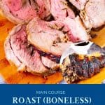 Pinterest image for leg of lamb.