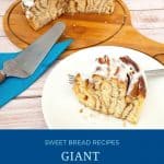 Pinterest image for giant size cinnamon roll.