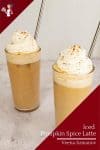 How to make a iced latte with pumpkin spice and pumpkin puree