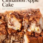 Pinterest image for Cinnamon Apple Cake with Cinnamon Swirl.