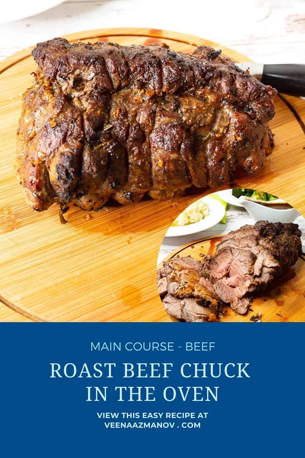 Pinterest image for roast chuck beef.