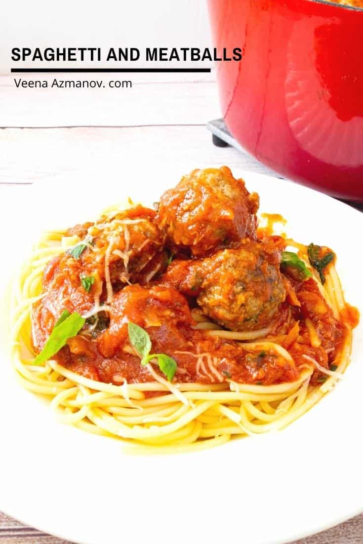 A plate of Spaghetti and Meatballs.