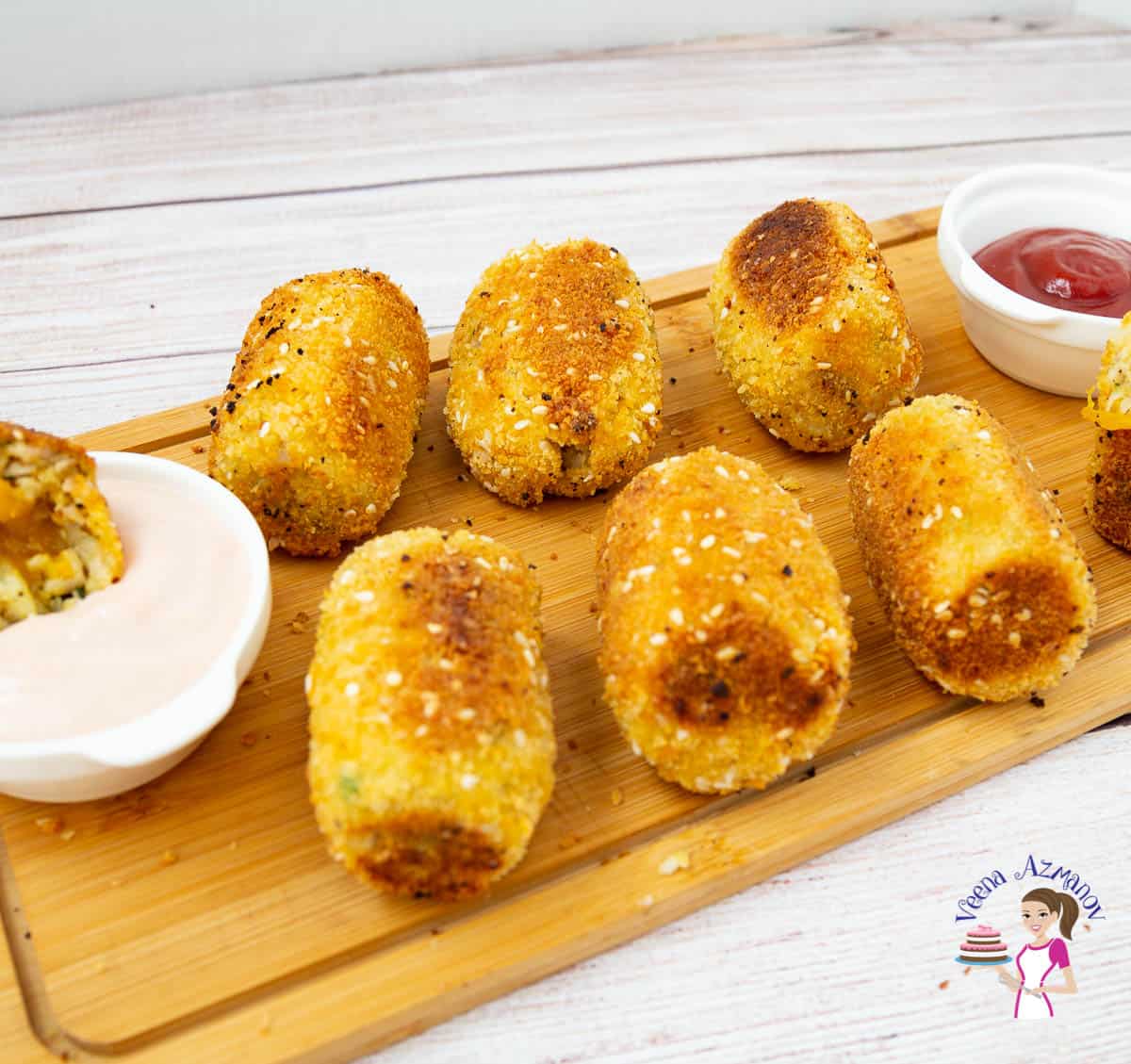 How to make chicken croquettes with Cheese Stuffing.
