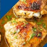 baked chicken thighs image for pinterest