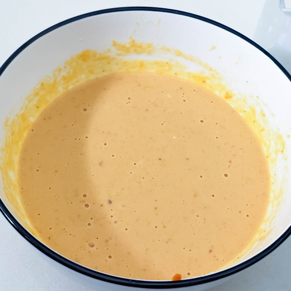 Liquid ingredients for pumpkin pancake bater.