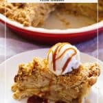 Pinterest image for Dutch Apple Pie.