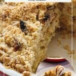 Pinterest image for Dutch Apple Pie.